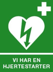 Vi har en hjertestarter