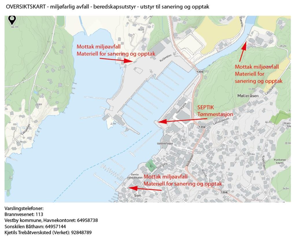 Oversikt tømming miljøfarlig avfall Son 2020